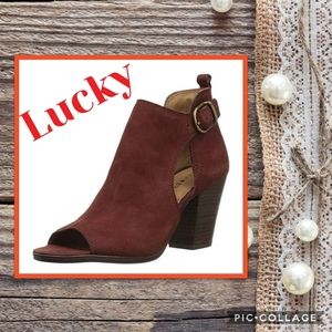 Lucky OONA  Open Toe Booties Size 9.5